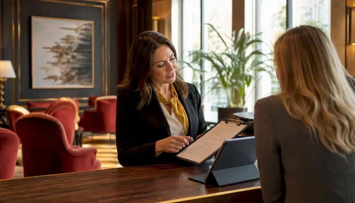 Luxury travel advisor reviewing exclusive partnership perks